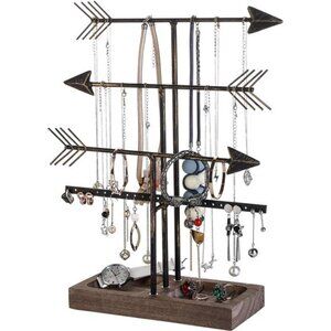 Jewelry Organizer Stand Black Jewelry Stand Necklace Organizer With Ring Holder